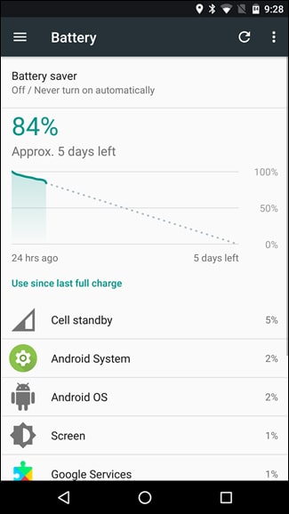 بررسی گزارش مصرف باتری برای افزایش عمر باتری