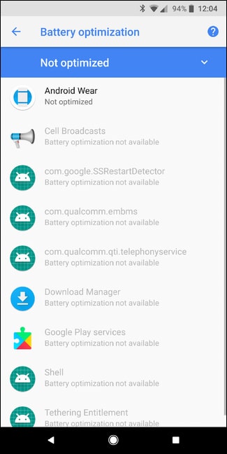 بررسی تنظیمات Battery Optimization برای افزایش عمر باتری