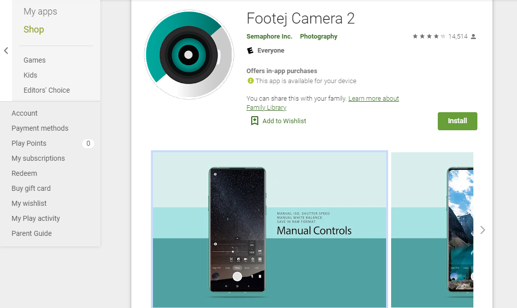 برنامه عکاسی حرفه ای اندروید