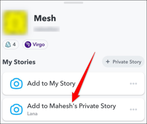 چگونه در Snapchat استوری خصوصی ارسال کنیم؟