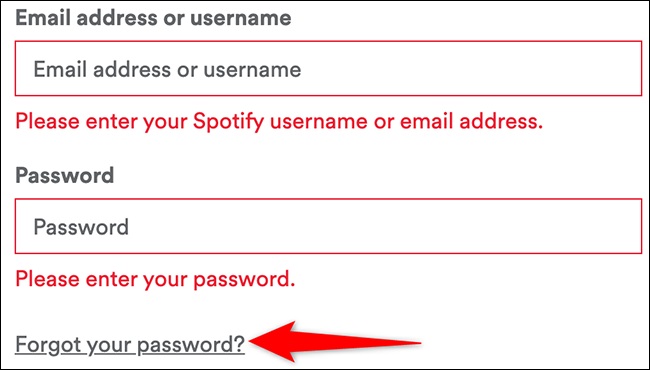 فراموشی رمز عبور
