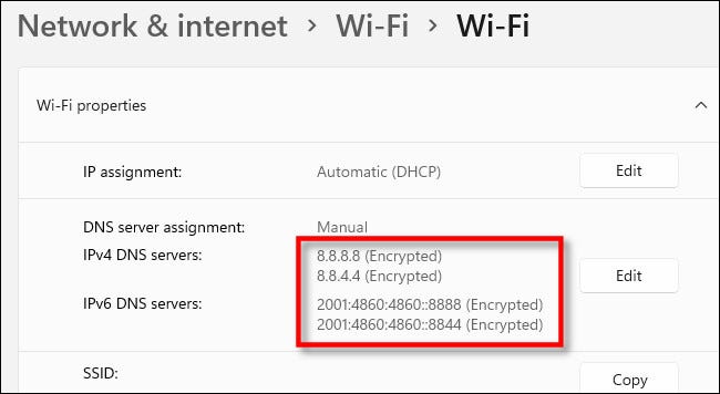 تنظیم DNS بر روی HTTPS در ویندوز ۱۱