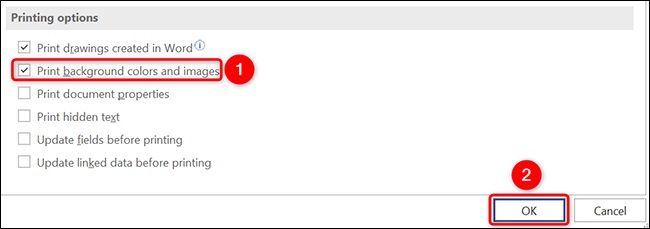 پرینت صفحه رنگی در مایکروسافت Word