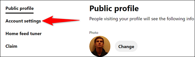 حذف حساب کاربری پینترست