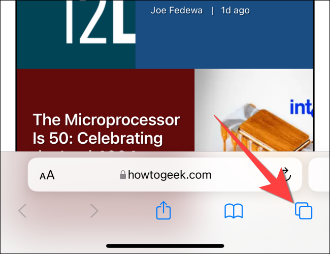 جابه جایی تب های سافاری در آیفون