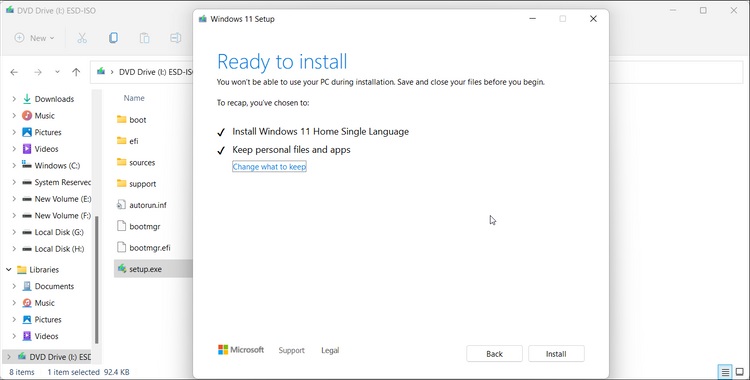 in-place upgrade windows 11