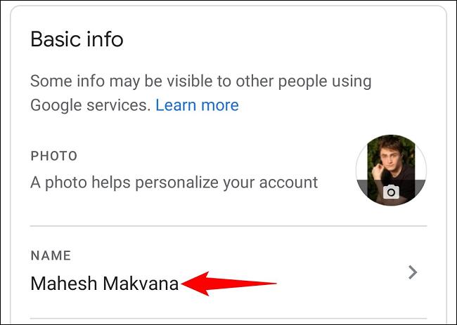 تغییر نام حساب کاربری گوگل در اندروید