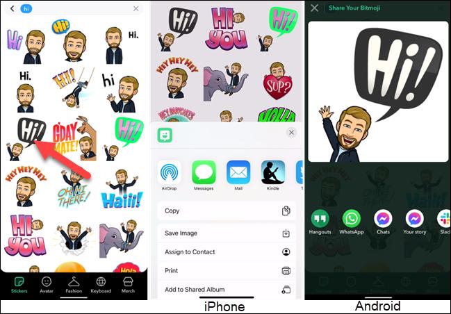 استفاده از بیت موجی (Bitmoji)