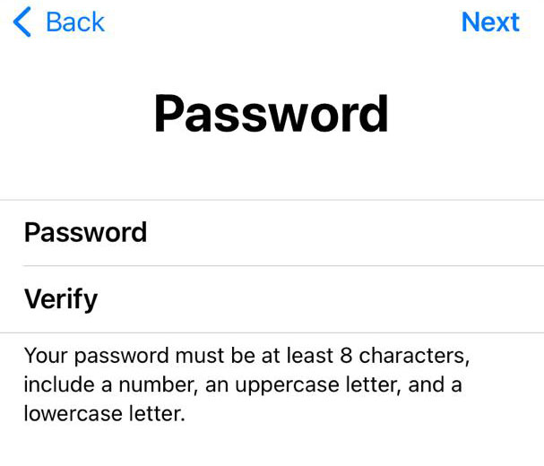 وارد کردن رمز عبور برای اپل آیدی