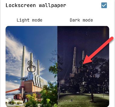 آخرین قدم برای آموزش روش عوض کردن تصویر پسزمینه همراه با قابلیت شب و روز انتخاب تصویر است