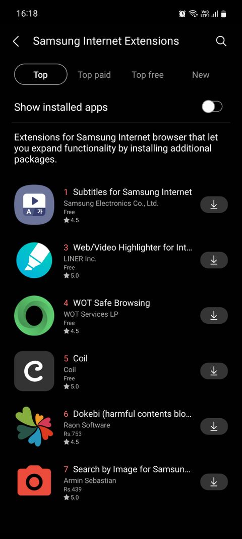 مقایسه نسخه اندروید گوگل کروم با مرورگر سامسونگ
