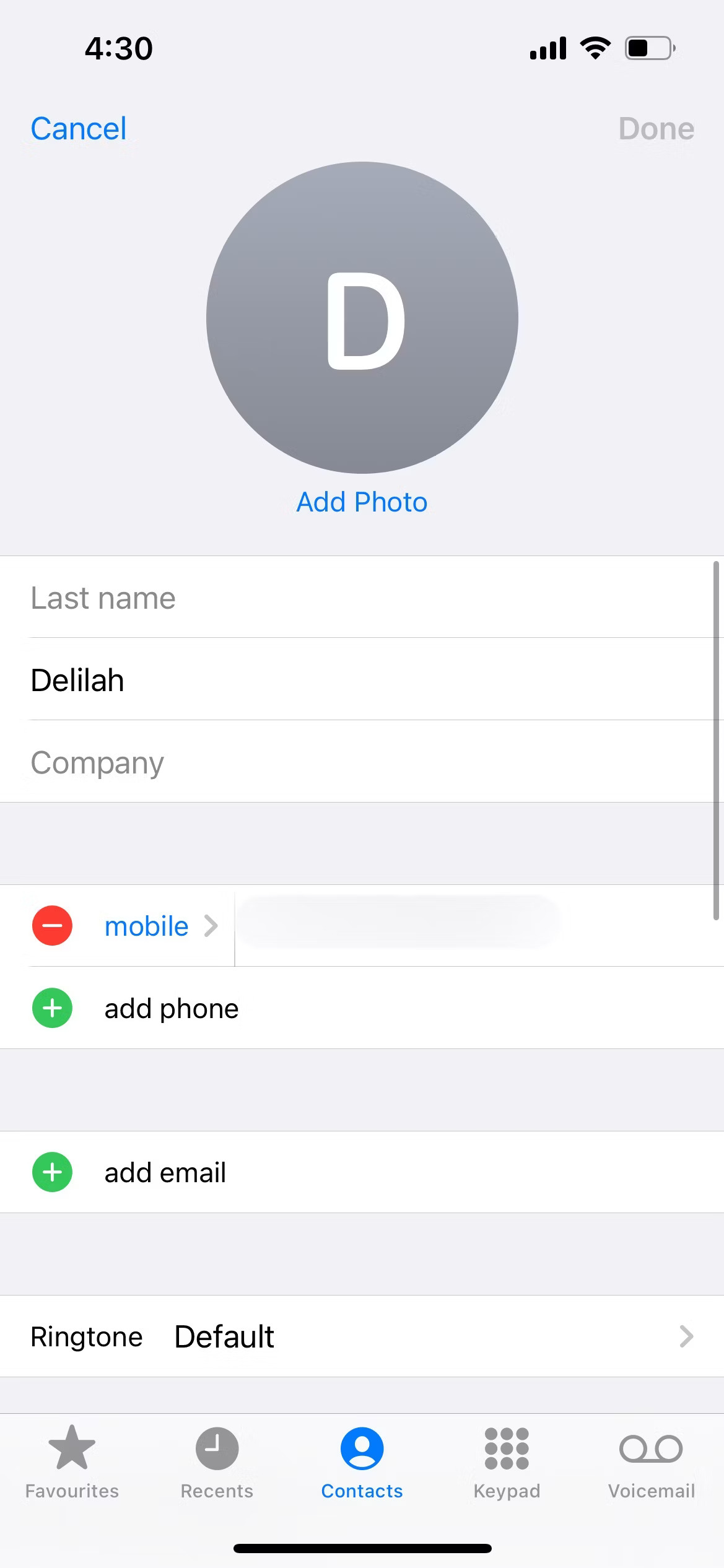 اضافه کردن عکس پروفایل برای مخاطبین