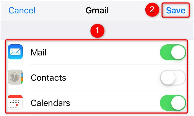 اضافه کردن حساب کاربری جیمیل به آیفون در برنامه Mail