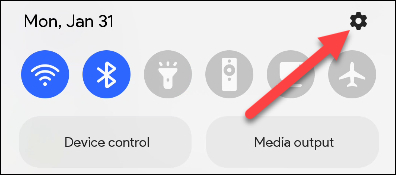 آیکون تنظیمات اندروید