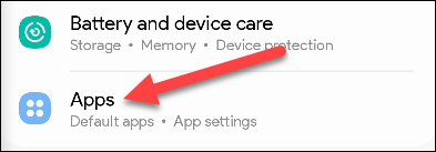 بخش Apps اندروید