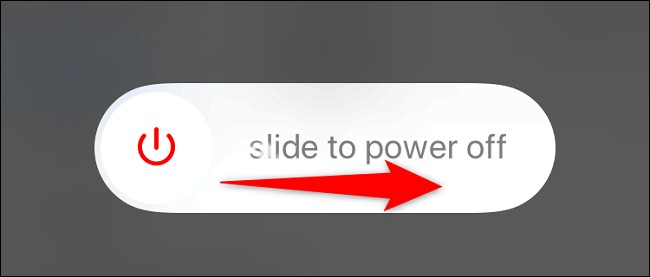 ریستارت کردن آیفون 14 با استفاده از Seettings- نوار اسلایدر "Slide to Power Off"