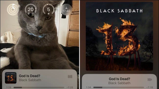 نمایش فولاسکرین تصویر آهنگ در حال پخش در لاک اسکرین