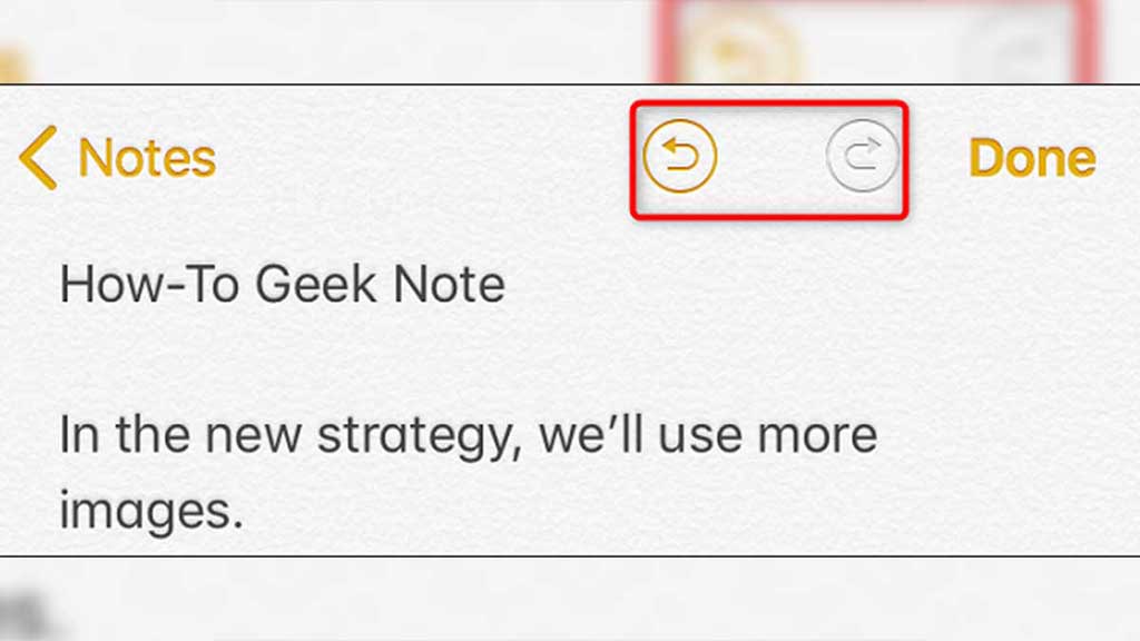 نحوه Undo کردن در برنامه Notes اپل