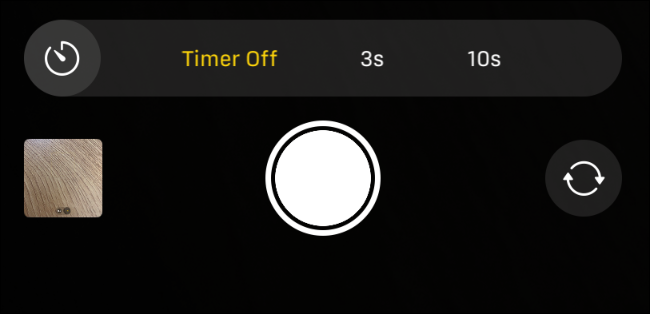 انتخاب مدت زمان تایمر در فعال‌سازی تایمر دوربین آیفون