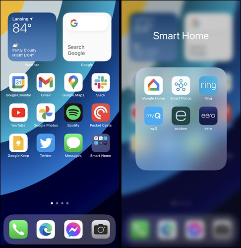 المانهای اصلی صفحه هوم آیفون