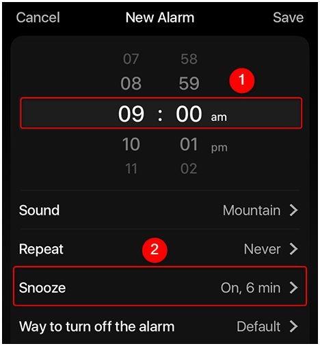 نصب برنامه Alarm Clock for Me برای تغییر زمان تعویق در آیفون