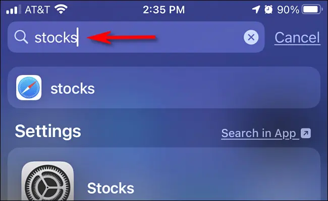 جستجوی Spotlight در آیفون