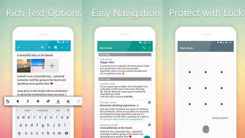 اپلیکیشن خاطرات Diary Book