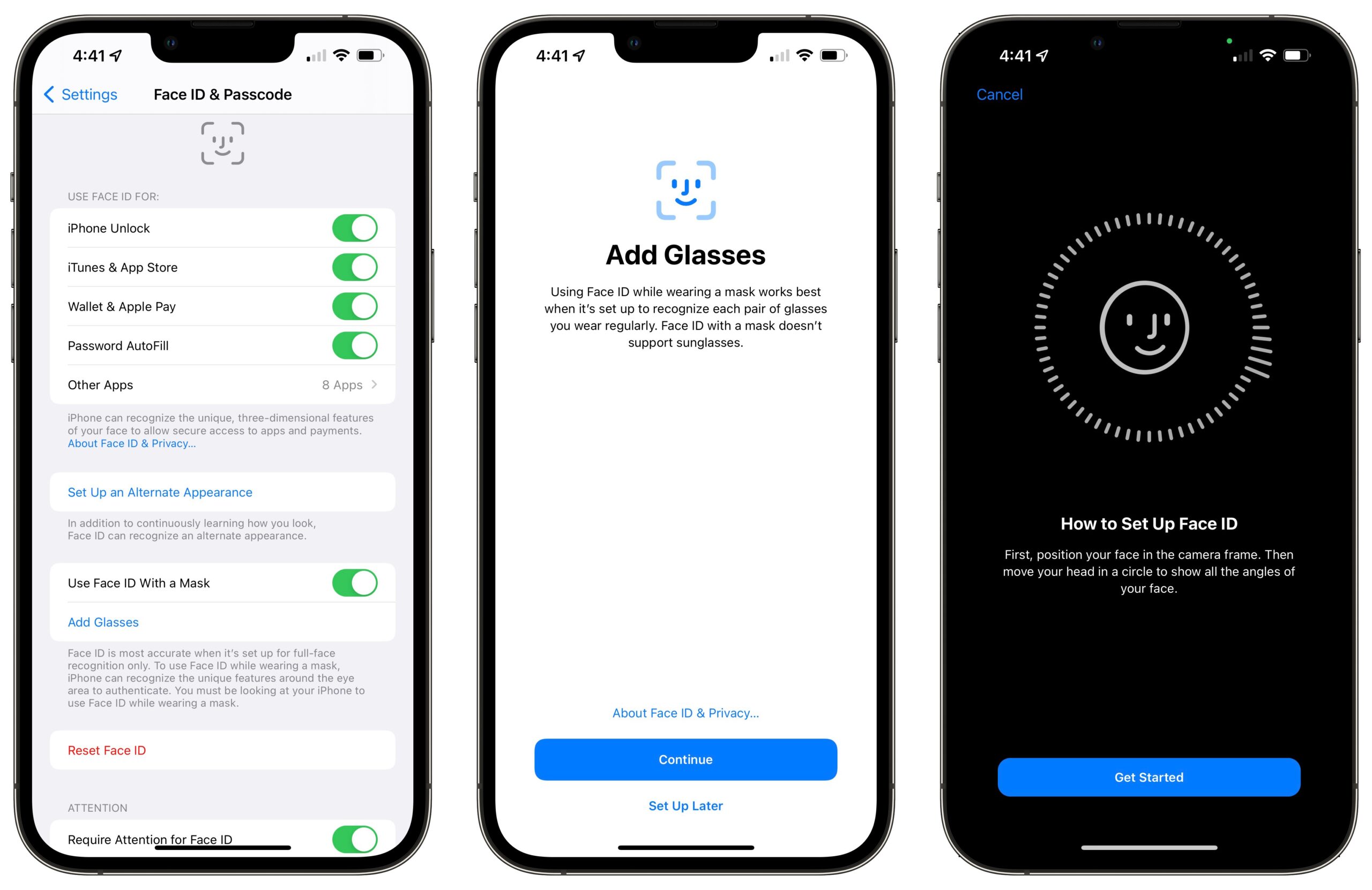 فیسآیدی با عینک