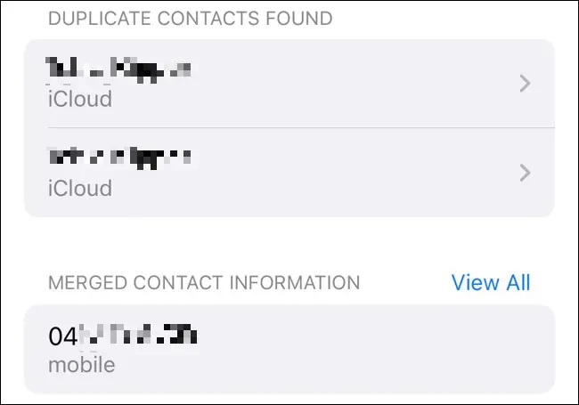نحوه ترکیب مخاطبین تکراری در آیفون