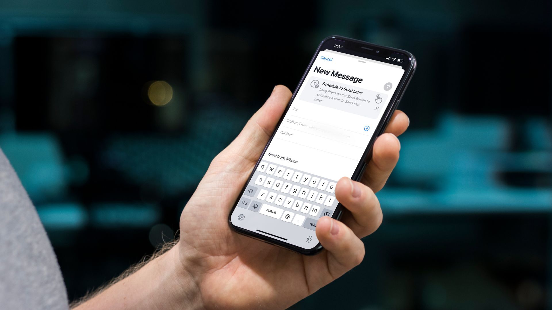 آموزش تصویری برنامهریزی و زمانبندی ارسال ایمیل در آیفون