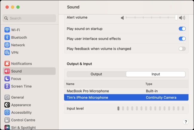 استفاده از گوشی آیفون بهعنوان میکروفن در زمان استفاده از Continuity Camera