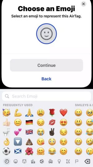 انتخاب ایموجی ایرتگ