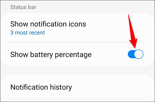 نمایش درصد باتری در گوشی‌های گلکسی سامسونگ؛ فعال سازی Show Battery Percentage