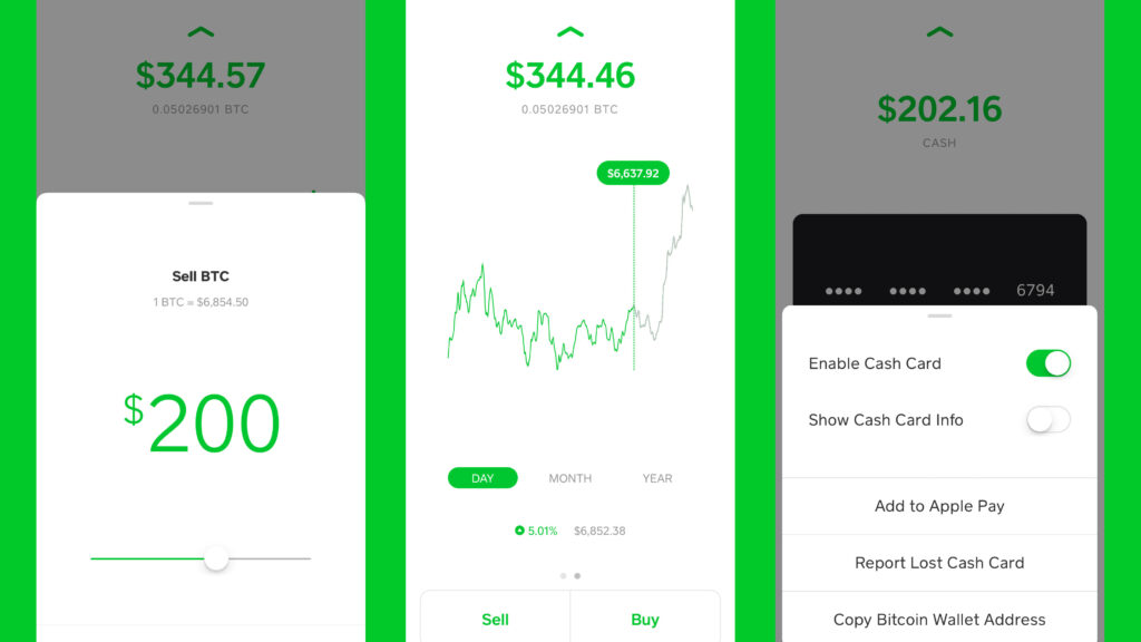 بیت کوین در اپلیکیشن Cash App