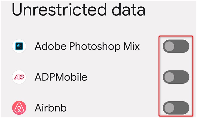 خاموش کردن ذخیره اینترنت همراه در گوشیهای پیکسل