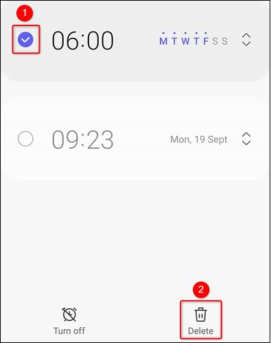 مرحله 3 خاموش کردن کردن هشدار ساعت در برنامه ساعت اندروید