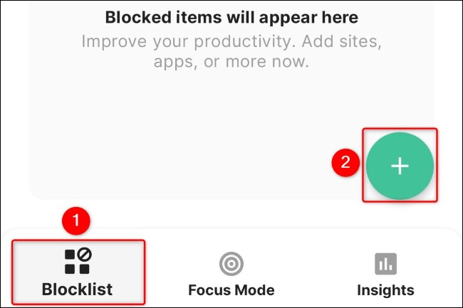 اد کردن سایت‌ها به برنامه BlockSite