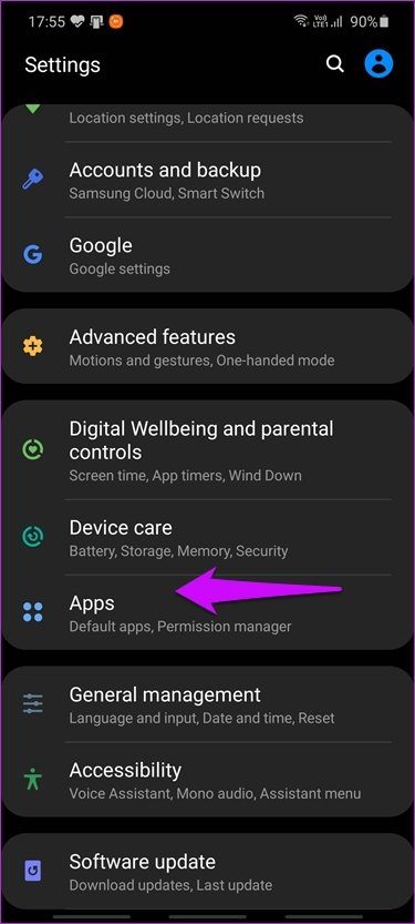 5) لغو نصب برنامه iMessage در گوشی سامسونگ گلکسی