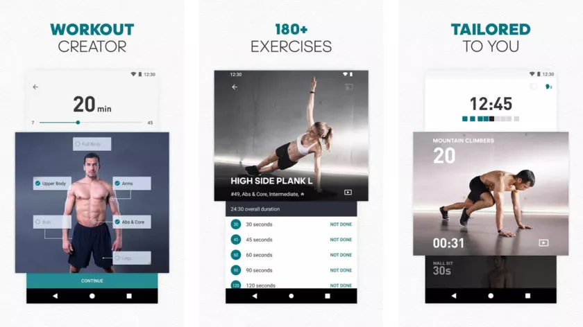 Runtastic workout apps