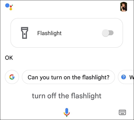 فعال کردن چراغ قوه در گوشی با دستیار گوگل