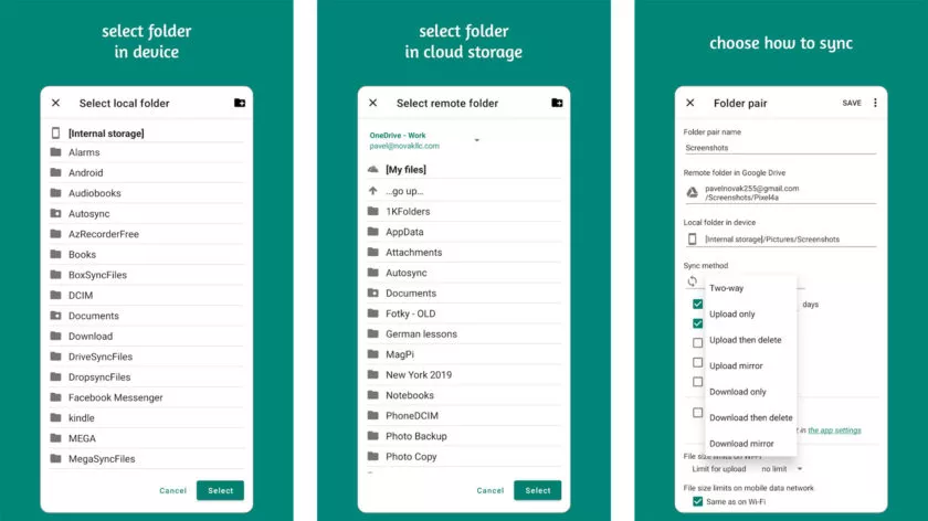 Autosync بهترین برنامه ذخیره سازی ابری