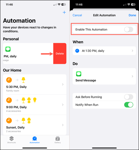 آیا امکان حذف یا غیرفعال کردن پیامک برنامه ریزی شده در آیفون وجود دارد؟