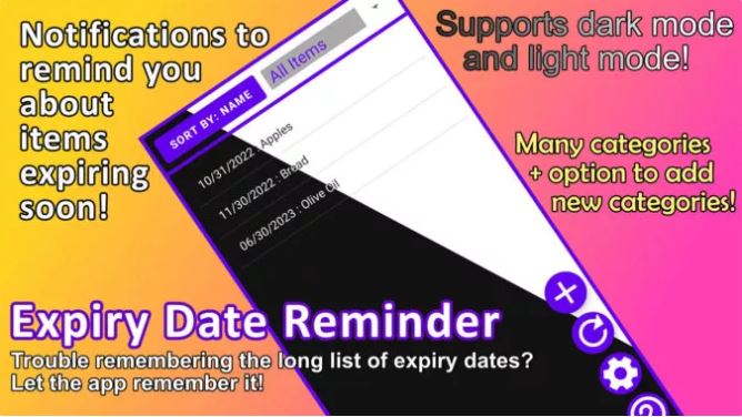 برنامه جدید اندرویدی Expiry Date Reminder