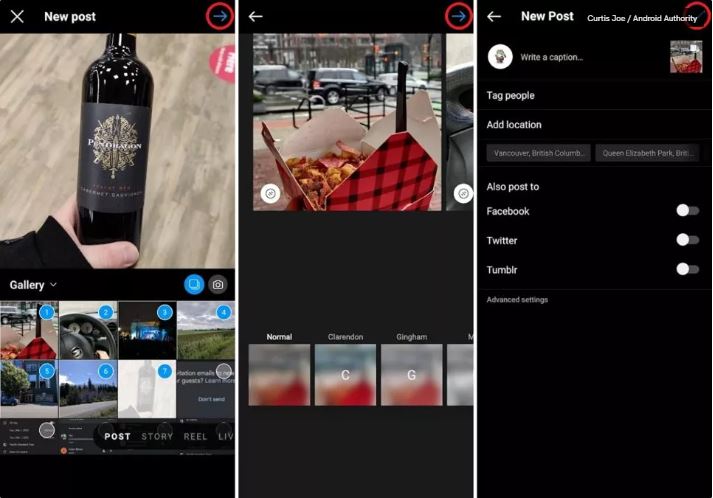 گذاشتن چندین عکس در یک پست