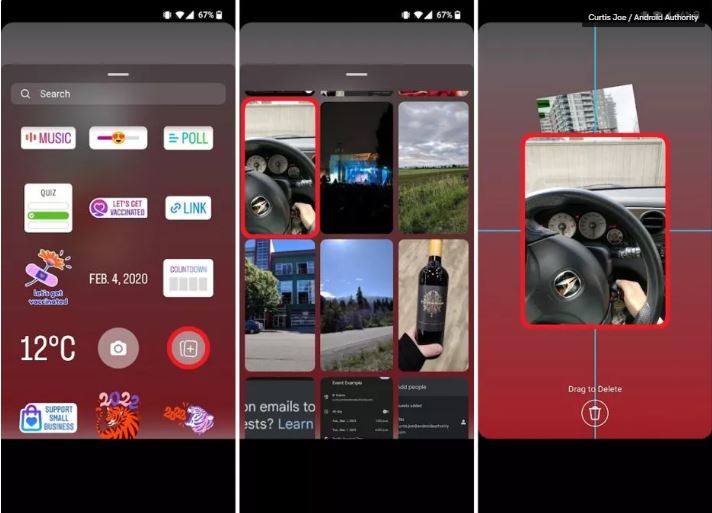 روش Stickers برای قرار دادن چندین عکس در استوری