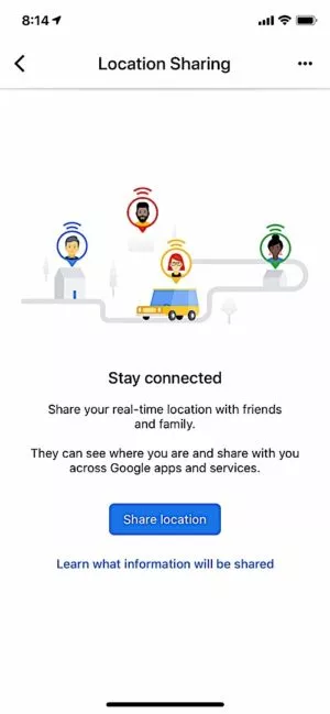 اشتراک گذاری لوکیشن در گوگل مپ اندروید و iOS