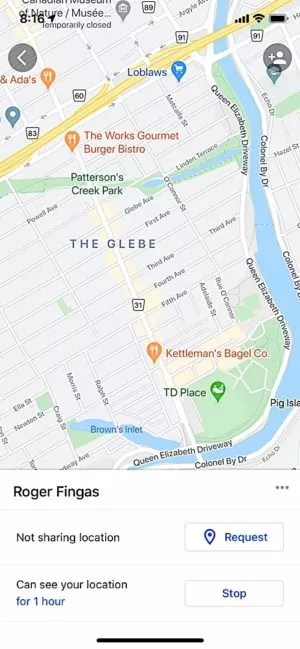 اشتراک گذاری لوکیشن در گوگل مپ اندروید و iOS