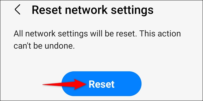 ریست کردن تنظیمات شبکه در سامسونگ