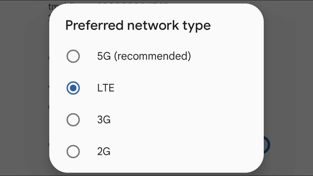 Preferred Network Type