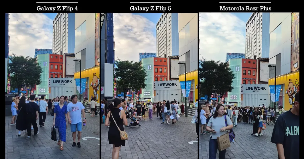 مقایسه عکس گرفته شده دوربین گوشی زد فلیپ ۵ با زد فلیپ 5 و گوشی تاشوی ریزر موتورولا